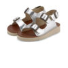 girls silver leather sandals Spike