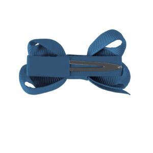 baby girl small blue bow clip
