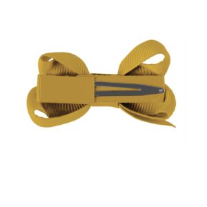 baby girl small mustard bow clip