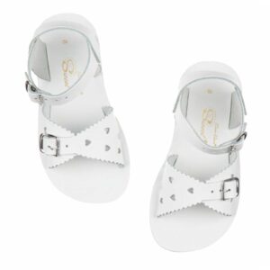 baby girl white sandals salt water