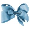 girls large blue bow hair clip