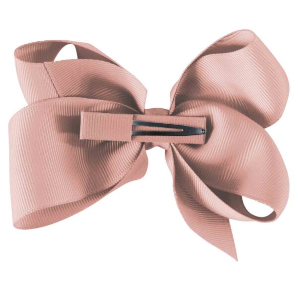 girls large pink bow hair clip