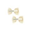 ivory pigtail bow set