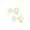ivory pigtail bows set