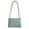 milledeux medium light blue velvet chain bag