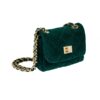 small green velvet chain bag