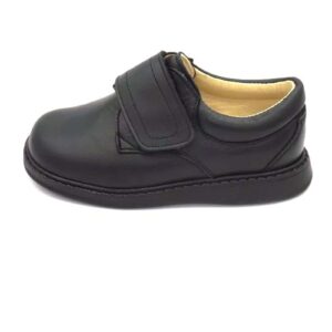 boys school shoes black velcro side