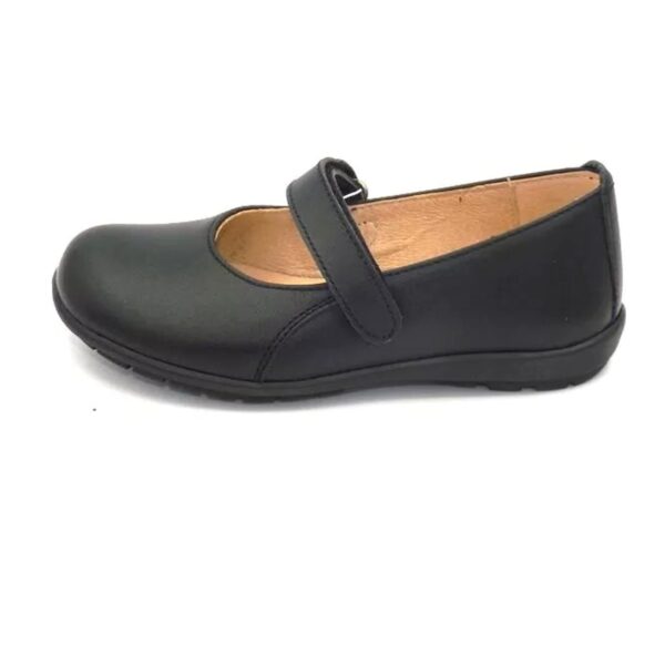 girls school shoes black velcro