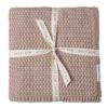 Avery Row plain knit blanket rose