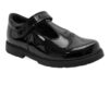 Black patent girls t-bar pre-school shoes
