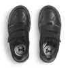 Luke black leather boys riptape casual school shoes