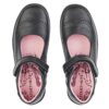 Start Rite Spirit Black leather girls riptape school shoes