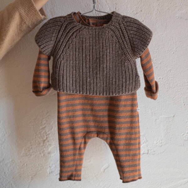 one more in the family Laurent taupe onesie