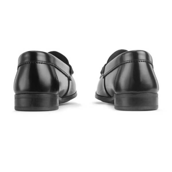 start rite Black leather slip-on school shoes