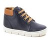 boys navy leather boots zip up