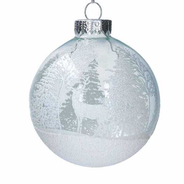 christmas bauble clear winter forest