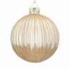 christmas bauble ribbed gold glitter
