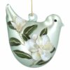 christmas bird bauble pearl green magnolia