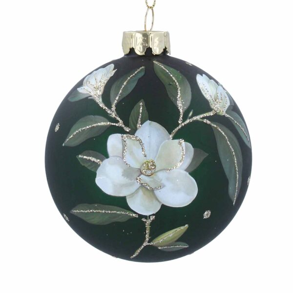 christmas matt bauble pearl green magnolia