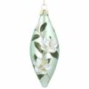 GISELA GRAHAM christmas teardrop bauble matt green magnolia