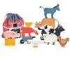 wooden stacking farmyard animals toy