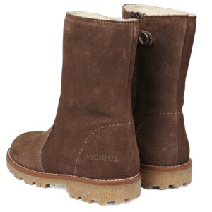 Angulus brown suede wool zip boots