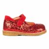 Angulus girls red glitter shoes