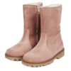 Angulus pink suede wool lined boots