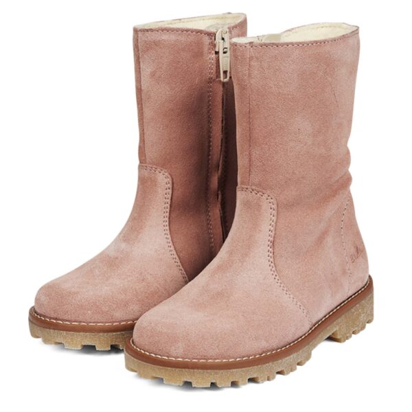 Angulus pink suede wool lined boots