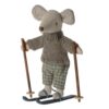 Maileg Big brother Mouse with Skis