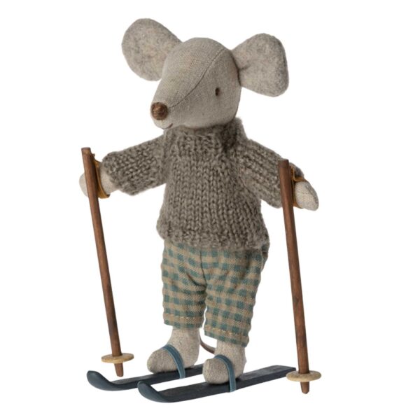 Maileg Big brother Mouse with Skis