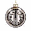 midnight clock glass bauble