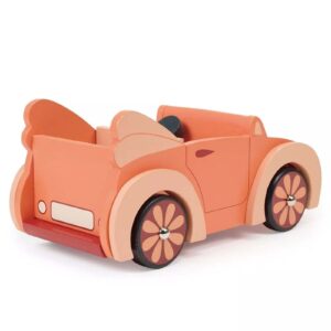 wooden red car toy