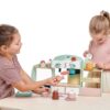 wooden cafe play set for kids