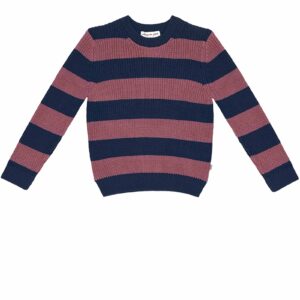 pink navy stripe knitted sweater