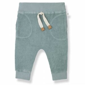 terry cotton blue kids trousers