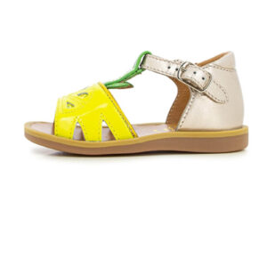 girl yellow patent leather sandals