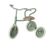 maileg mouse tricycle green toy