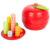 wooden apple worm toy