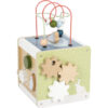 wooden toy activity cube arctic